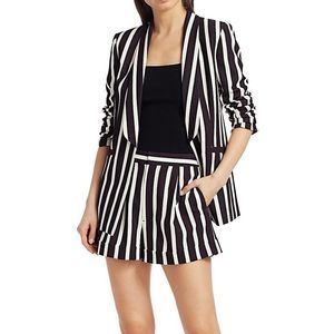 Alice and Olivia Stipe Blazer/Short Set